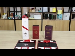 Scatole di carta da vino pieghevoli su misura con tappo a chiusura magnetica Scatole di imballaggio per bottiglie di vino