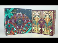 OEM 24 cassetto calendario dell'avvento scatola sacchetto di tè sacchetto di cioccolato caldo caffè caldo calendario scatola di carta per regalo
