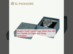 Moderno piccolo logo Custom Box orologio con Eco Friendly carta d'arte e laminazione lucida