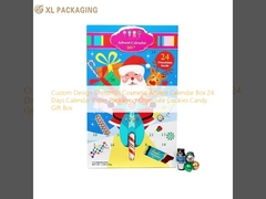 Disegno personalizzato Natale Cosmetico Calendario dell'Avvento Scatola Calendario 24 Giorni confezionamento in carta
