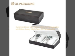 Logo personalizzato Uomini Donna Orologio Set Scatola di imballaggio con cuscino