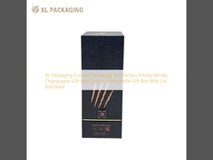 Fabbrica di scatole per imballaggio personalizzate XL Scatola regalo vuota per whisky champagne Scatola regalo personalizzata per bottiglie di vino con coperchio e base