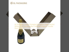 XL Packaging Fabbrica di scatole personalizzate in carta per alcol, whisky e vino Scatola regalo in cartone con chiusura magnetica a doppia anta