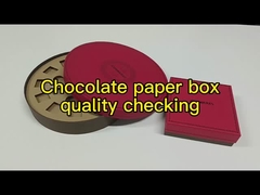 Scatole di confezionamento di cioccolato bianco di lusso su misura con coperchio e fondo di stampa in rilievo