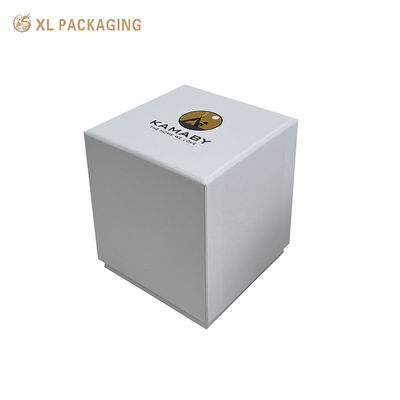 comprare Scatola regalo di candele in cartone bianco riciclabile di lusso con superficie stampata su misura e resistente alle impronte digitali fabbricazione online