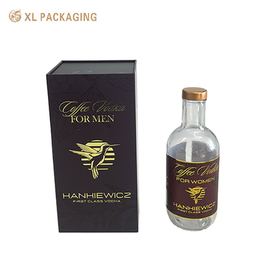 comprare Scatole rigide di carta blu su misura Forma libro Whisky Alcol Bevande vini Imballaggio Scatola regalo con chiusura magnetica online manufacture