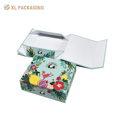 acquistare Cartone riciclato scatola di carta per profumi pieghevole stampa floreale tropicale chiusura magnetica nascosta fabbricazione online