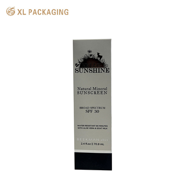 comprare Scatola di cartone bianco pieghevole scatola di cartone scatola di imballaggio di oli essenziali cosmetici con argento caldo online manufacture