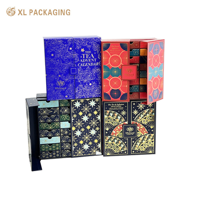 comprare Custom Vaccio Calendario di Natale Avvento Scatola di imballaggio Macchiaio Scatola di gioielli per cioccolato online manufacture