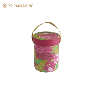 comprare Tubo di carta cosmetica rosa con confezione in cilindro di carta crema per il viso con maniglia a nastro online manufacture