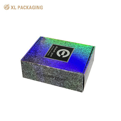 comprare Scatola postale cosmetica d'argento olografica personalizzata con logo d'argento caldo inciso e inserto di schiuma fabbricazione online