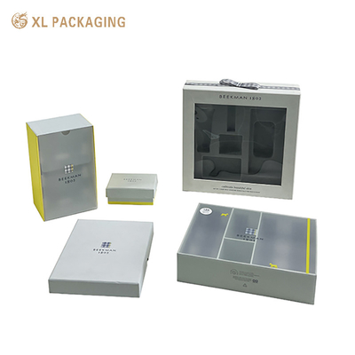 comprare Scatole cosmetiche personalizzate Materiale interno Vassoio blister Cosmetici Cura della pelle Imballaggio superiore e inferiore Finestra in PVC trasparente online manufacture