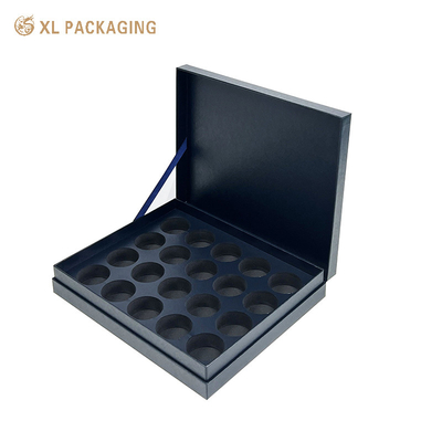 comprare Scatole di imballaggio di carta blu vuote con nastro collegato al coperchio scatola di carta a candela per la scatola alimentare online manufacture