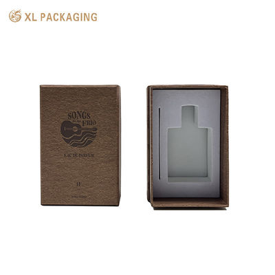 comprare Scatola regalo per profumi rigidi marrone vintage a 3 pezzi con inserto EVA a velluto e finitura opaca fabbricazione online