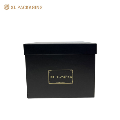 comprare Ingrosso Barato Grande Capacità Scatola di carta nera di cartone Confezione regalo di fiori online manufacture