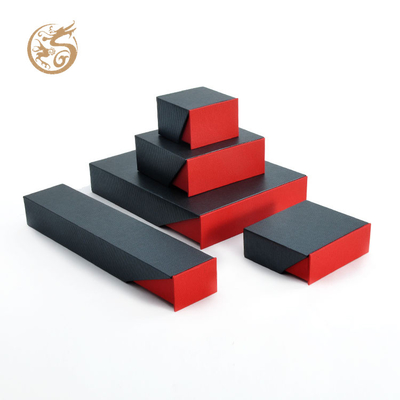 comprare Custom Small Red Black Jewelry Box Drawer Paper Box Ring Necklace Bangle Bracelet Gioielli Gift Box fabbricazione online