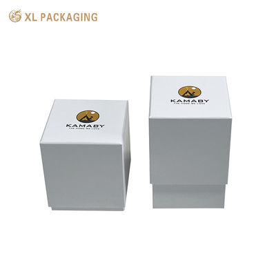 comprare Custom Bianco 2 pezzi rigido Candle Box 2mm Greyboard Matte Lamination vuoto coperchio Base Box Per profumo Vaso fabbricazione online