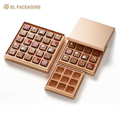 comprare Scatola di imballaggio di cioccolato personalizzata con coperchio e spugna inserire rigida scatola regalo Kraft online manufacture