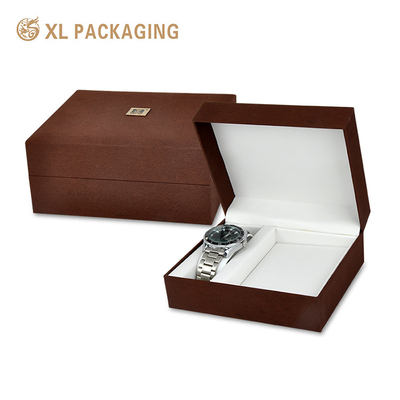 comprare Cartone per orologi a pieghevole a logo personalizzato con texture di lichee Carta di pelle finta per gioielli e orologi confezionati come regali online manufacture