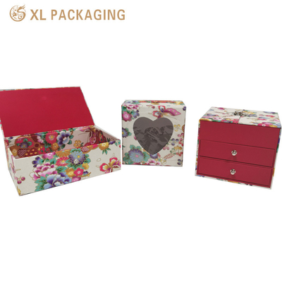 comprare Scatola personalizzata per imballaggio XL Fabbrica Scatola a cassetto in cartone con laminazione lucida con magnete Flip Printing Fiore Per regalo di moda Artigianato Cura della pelle Crema per il viso online manufacture