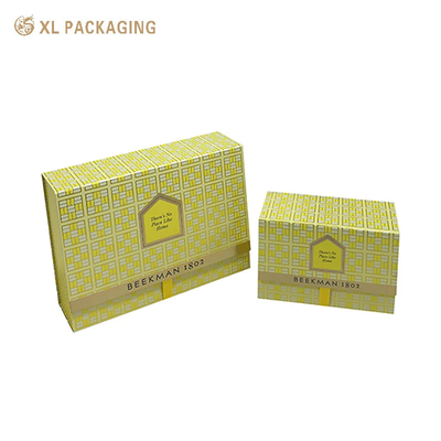 comprare Scatola di imballaggio per regali a doppia porta in giallo con chiusura a bottone metallico e timbro in foglio per occasioni speciali fabbricazione online