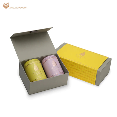 comprare XL Packaging Custom Packaging Box Factory Custom Printed Rigid Tea Gift Box Packaging con inserto di carta ondulata grigio e stampa in oro online manufacture