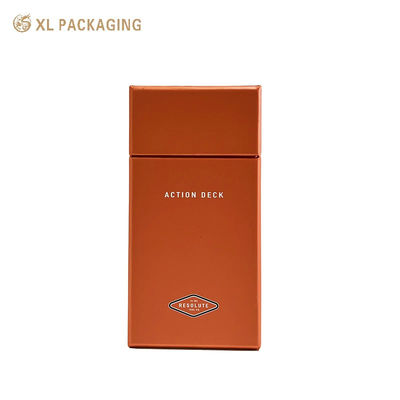 comprare Scatola regalo rigida a bordo inclinato personalizzata 2 mm di cartone grigio 157 gm di carta d'arte scatola di imballaggio in carta arancione fabbricazione online
