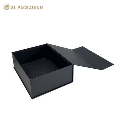 comprare Scatola regalo magnetica nera personalizzata con texture Deboss e logo bianco fabbricazione online