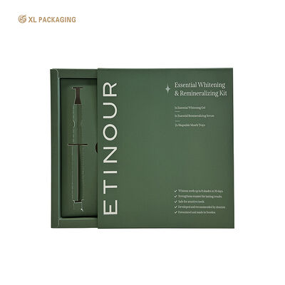 comprare Scatola di cassetti con logo personalizzato Carta verde Scatola pieghevole Scatole di imballaggio scorrevole con inserto fabbricazione online