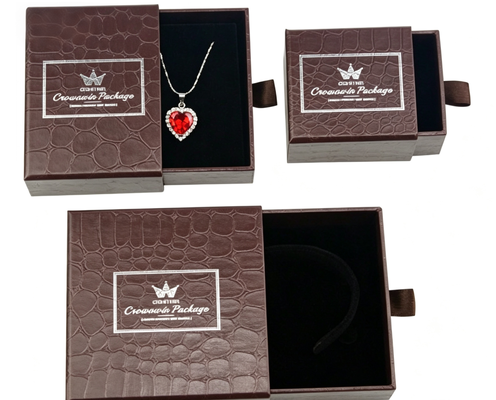 acquistare Gioielli imballaggio regalo cartone cassetto con nastro tag tirare dimensioni personalizzate fabbricazione online