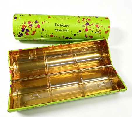 acquistare Scatola regalo di cioccolato rotonda chiusura magnetica oro all'interno del vassoio di sicurezza alimentare Logo personalizzato fabbricazione online