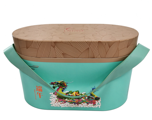 acquistare Cesto Ovale Personalizzato Scatola Regalo Confezione Premium per Dessert, Tè e Biscotti con Manico fabbricazione online