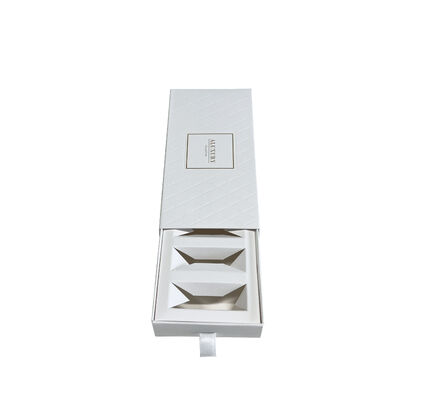 acquistare Custom Uncoated Paper Rigid Drawer Box Candle Packaging Ribbon Tag Pull Wholesale fabbricazione online