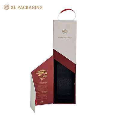 Casella di vino personalizzata di lusso Casella di carta magnetica pieghevole rigida Casella di carta magnetica di lusso logo personalizzato 750ML Per vino Champagne Whisky