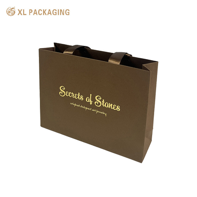 Stampa su misura Laminato Marrone Piccolo Abbigliamento Gioielli Shopping Confezioni regalo Sacchetto di carta Eco-friendly Caratteristiche Tipo di scatola