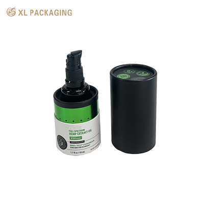 Tubo di carta essenziale per olio stampato su misura Bianco Nero 30 ml Imballaggio di tubo di carta essenziale per olio