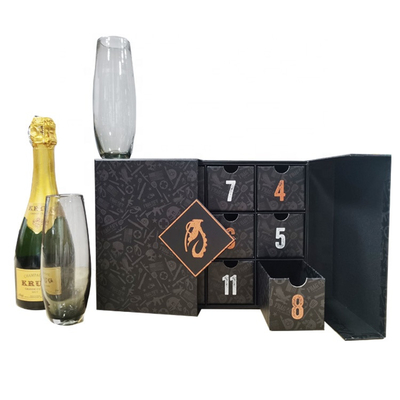 12 Giorni Calendario del Vino Avvento Scatola di Natale Personalizzata Vuota Scatola Regalo
