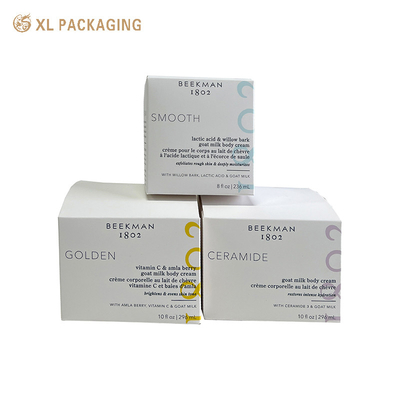 Bottiglia cosmetica stampata su misura Cartone pieghevole Cartone di carta Cartone di trucco Cartone di carta bianca Cartone carta bianca per la cura della pelle