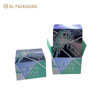 Casella regalo personalizzata di lusso Casella per la cura della pelle di lusso Bottiglia di vetro Confezione in cartone di foglio oro Struttura pieghevole Interni satinato Ideale per regali di marca, vendita al dettaglio di bellezza di fascia alta