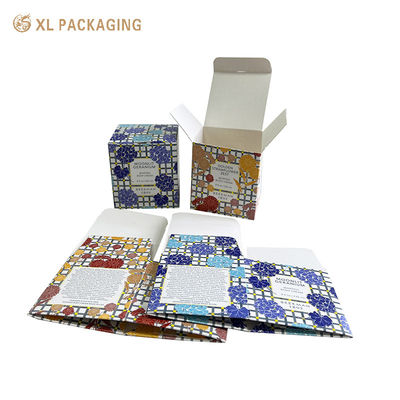 Scatola di carte pieghevole facile da assemblare per la cura della pelle con design di fondo auto-bloccante e stampa professionale vibrante