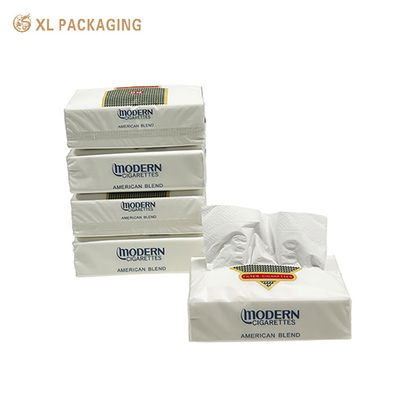 3 Ply Soft Virgin Wood Pulp Facial Paper Tissue con forte assorbimento dell'acqua a forma di scatola di sigarette per la casa e i viaggi