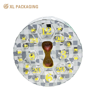 Confezionato Round 25 Calendario dell'Avvento Scatola di imballaggio per regalo Cosmetici Artigianato Giocattolo di cartoni animati