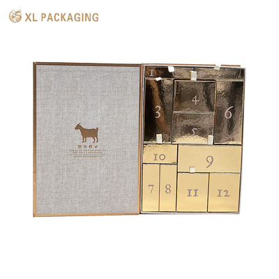 Personalizzare Calendario dell'Avvento SkinCare Box 12 cassetto Crema per labbra Perfume Cosmetico Calendario dell'Avvento Box regalo carta carta