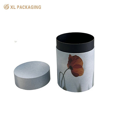 Tubi per confezioni regalo cilindriche in cartone con stampa personalizzata con carta patinata da 157 g/m² e manico in corda di cotone nero