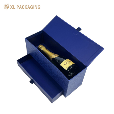 Scatola di imballaggio di bottiglie di vetro a due strati Scatola di vino di carta personalizzata con coperchio magnetico