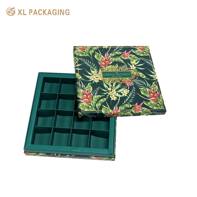 Luxury 16 Slots Scatole regalo di cioccolato e caramelle Scatole regalo di carta di imballaggio Mat laminato