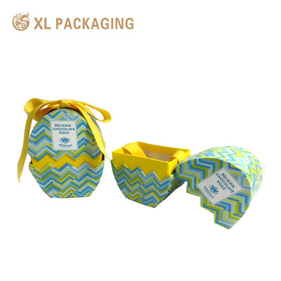 Fabbrica Custom 3 pezzi Uovo confezionamento scatola W Wave Strip stampato scatola opaca con nastro giallo per il tè al cioccolato