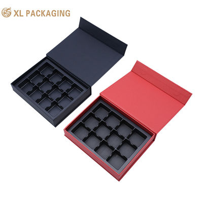 Scatole regalo di cioccolato Scatole di carta kraft nera riciclabile con inserto alimentare