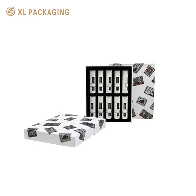 Scatola personalizzata imballaggio all'ingrosso carta rigida imballaggio cosmetico di lusso scatola rossetto set lucente per labbra imballaggio ordinazione in blocco scatole cosmetiche personalizzate
