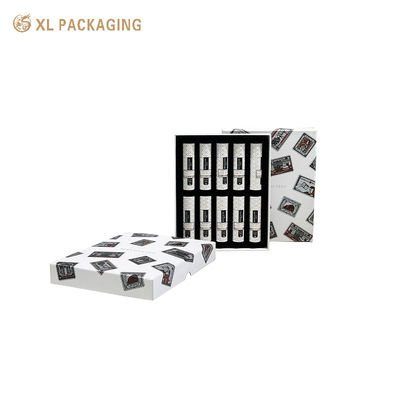 Scatola personalizzata imballaggio all'ingrosso carta rigida imballaggio cosmetico di lusso scatola rossetto set lucente per labbra imballaggio ordinazione in blocco scatole cosmetiche personalizzate
